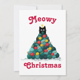 Tarjeta Festiva Navidades Meowy