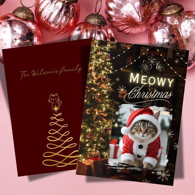 Tarjeta Festiva Navidades Meowy (Subido por el creador)