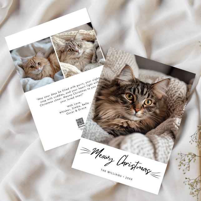 Tarjeta Festiva Navidades Meowy adoran foto de escritura a mano de (Subido por el creador)