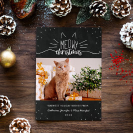 Tarjeta Festiva Navidades Meowy - Foto de Navidades gatos