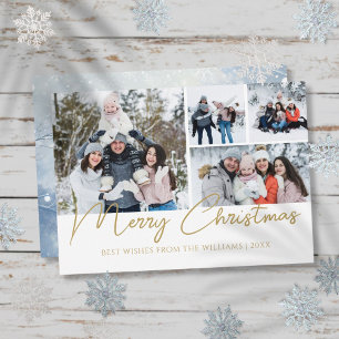 Tarjeta Festiva Navidades mercenarios escriben 4 Navidades de foto