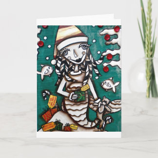 TARJETA FESTIVA NAVIDADES MERMAID