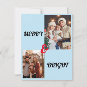 Tarjeta Festiva Navidades Merry Bright modernos