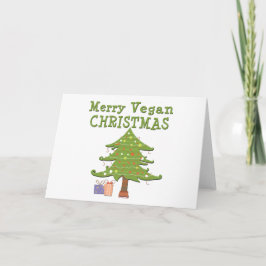 Tarjeta Festiva Navidades Merry Vegan