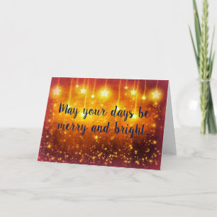 Tarjeta Festiva Navidades merry y brillantes