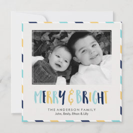 Tarjeta Festiva Navidades merry y brillantes