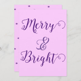 Tarjeta Festiva Navidades merry y brillantes