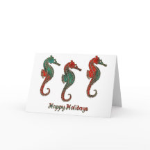 Navidades metálicos Seahorse Trio