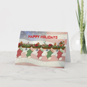 Tarjeta Festiva Navidades Militares Mantle