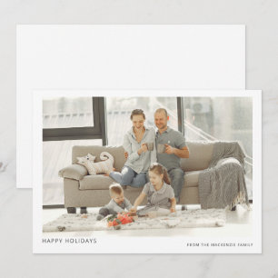 Tarjeta Festiva Navidades Miniatura Moderna Foto Texto Personaliza