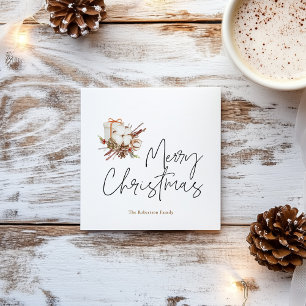 Tarjeta Festiva Navidades minimalistas