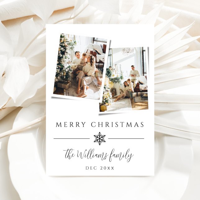 Tarjeta Festiva Navidades minimalistas de fotografía moderna (Subido por el creador)