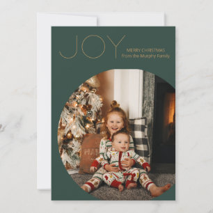 Tarjeta Festiva NAVIDADES Minimalistas de la Joy moderna EVERGREEN