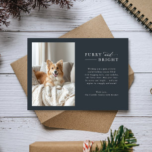 Tarjeta Festiva Navidades Minimalistas de perros mugrientos y bril