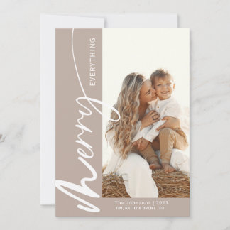 Tarjeta Festiva Navidades minimalistas de todo tipo de fotos