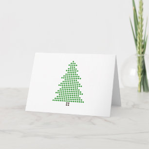 Tarjeta Festiva Navidades minimalistas estilo Punto árbol de Navid