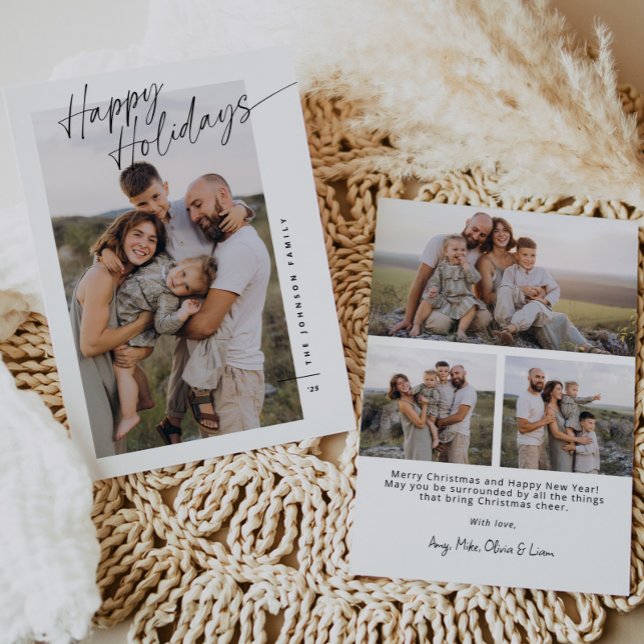 Tarjeta Festiva Navidades Minimalistas felices festivos modernos d (Subido por el creador)