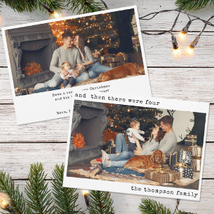 Tarjeta Festiva Navidades minimalistas Luego Había Tres Familias