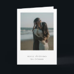 Tarjeta Festiva Navidades minimalistas modernos de fotografía<br><div class="desc">Tarjeta de Navidades modernos con un diseño sencillo y minimalista con "feliz navidad" debajo de su foto favorita.</div>