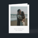 Tarjeta Festiva Navidades minimalistas modernos de fotografía<br><div class="desc">Tarjeta de Navidades modernos con un diseño sencillo y minimalista con "feliz navidad" debajo de su foto favorita.</div>