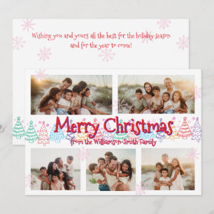 Tarjeta Festiva Navidades minimalistas modernos Doodle caprichoso 