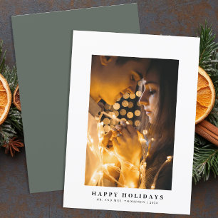 Tarjeta Festiva Navidades Minimalistas modernos Elegante Moda Verd