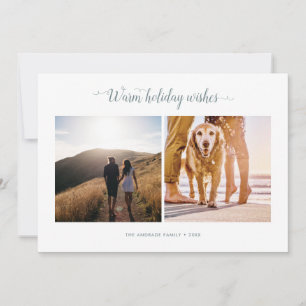 Tarjeta Festiva Navidades Minimalistas modernos foto guión simple