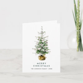 Tarjeta Festiva Navidades minimalistas y elegantes