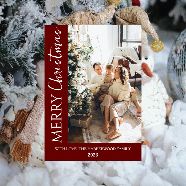 Tarjeta Festiva Navidades minimalistas y modernos de fotografía (Subido por el creador)