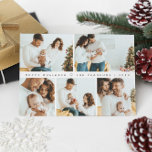 Tarjeta Festiva Navidades mínimos fotografía familiar moderna<br><div class="desc">Celebre las vacaciones con un toque de elegancia moderna utilizando nuestra tarjeta de vacaciones familiar de Navidades modernos y sencillos. Esta carta de diseño cuidado acoge el espíritu de la familia y la alegría de la temporada festiva, lo que le permite mostrar sus preciados recuerdos en un hermoso y personalizable....</div>