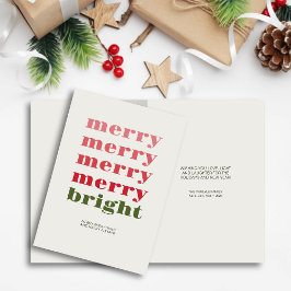 Tarjeta Festiva Navidades Mínimos Mínimos Verdes Brillantes Y Bril