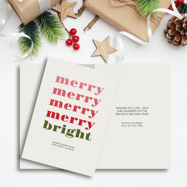 Tarjeta Festiva Navidades Mínimos Mínimos Verdes Brillantes Y Bril (Subido por el creador)