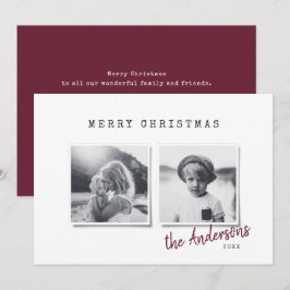 Tarjeta Festiva Navidades mínimos modernos foto múltiple