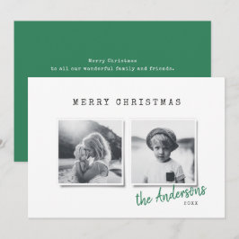 Tarjeta Festiva Navidades mínimos modernos foto múltiple
