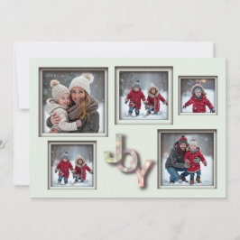 Tarjeta Festiva Navidades Mint 3D 5 Familia de fotos