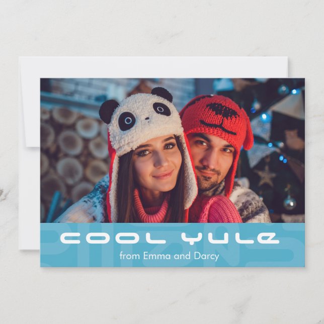 Tarjeta Festiva Navidades MOD Atómico Moderno de Mediano Siglo MCM (Anverso)