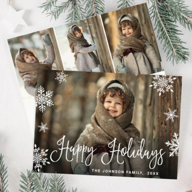 Tarjeta Festiva Navidades modernos 4 saludo fotográfico (Subido por el creador)