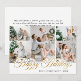 Tarjeta Festiva Navidades modernos 5 saludo fotográfico