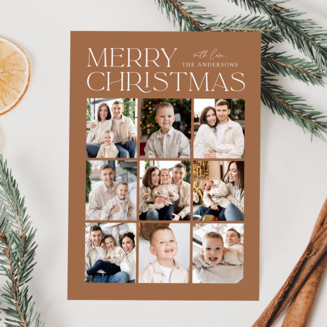 Tarjeta Festiva Navidades modernos 9 Collage de fotos (Subido por el creador)