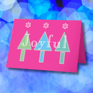 Tarjeta Festiva Navidades modernos artísticos con nombre personali