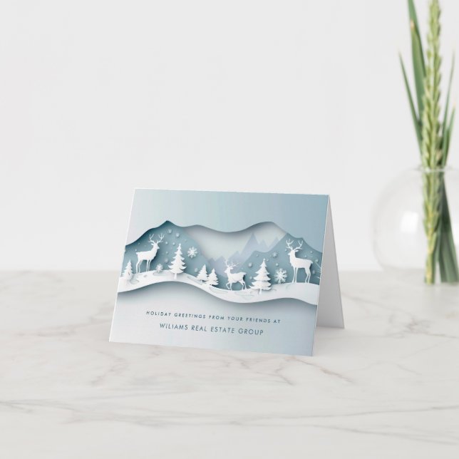 Tarjeta Festiva Navidades modernos Composición Saludo Corporativo (Anverso)