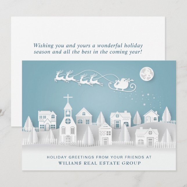Tarjeta Festiva Navidades modernos Composición Saludo Corporativo (Anverso / Reverso)