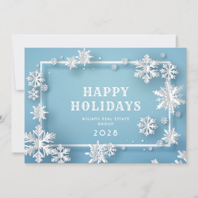 Tarjeta Festiva Navidades modernos Composición Saludo Corporativo (Anverso)
