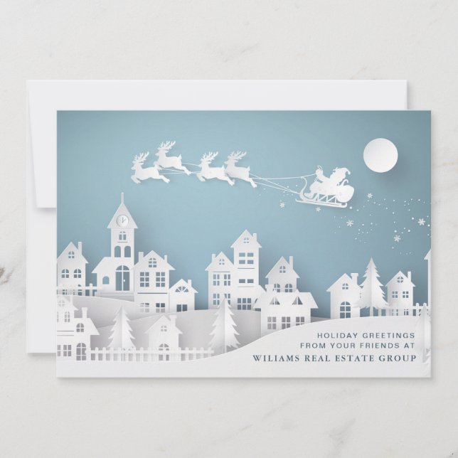 Tarjeta Festiva Navidades modernos Composición Saludo Corporativo (Anverso)