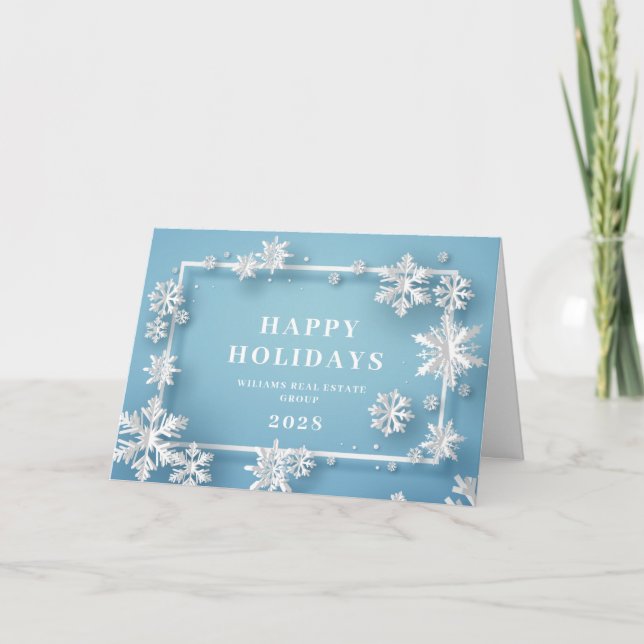 Tarjeta Festiva Navidades modernos Composición Saludo Corporativo (Anverso)