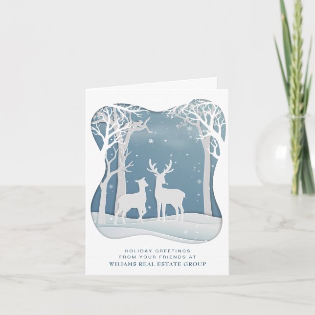 Tarjeta Festiva Navidades modernos Composición Saludo Corporativo (Anverso)