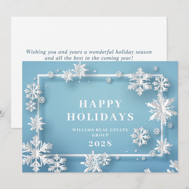 Tarjeta Festiva Navidades modernos Composición Saludo Corporativo (Anverso / Reverso)