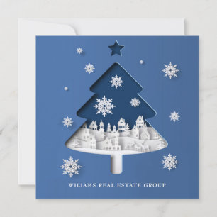 Tarjeta Festiva Navidades modernos Composición Saludo Corporativo
