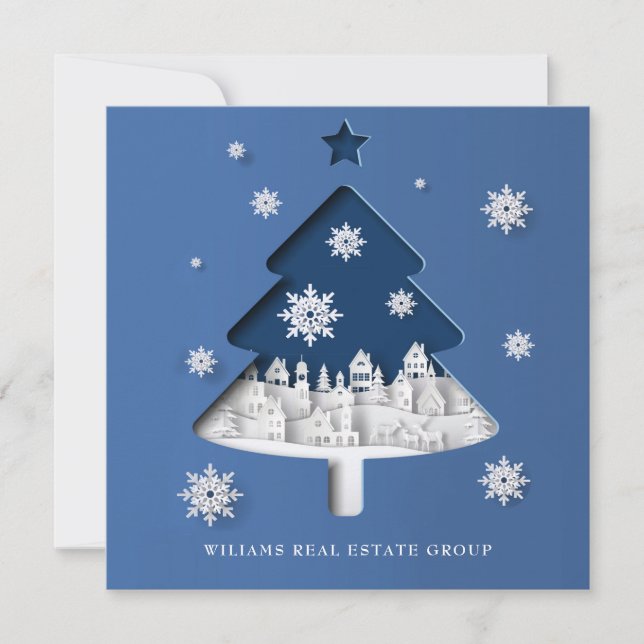 Tarjeta Festiva Navidades modernos Composición Saludo Corporativo (Anverso)
