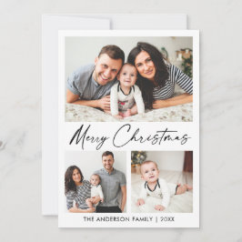 Tarjeta Festiva Navidades modernos de caligrafía en tinta 3 foto